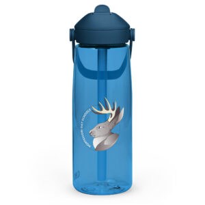 Flip straw water bottle