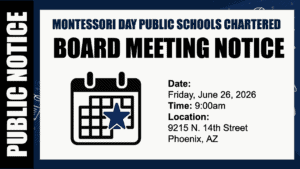 montessori day school board meeting scheduled for June 26, 2026 at 9am